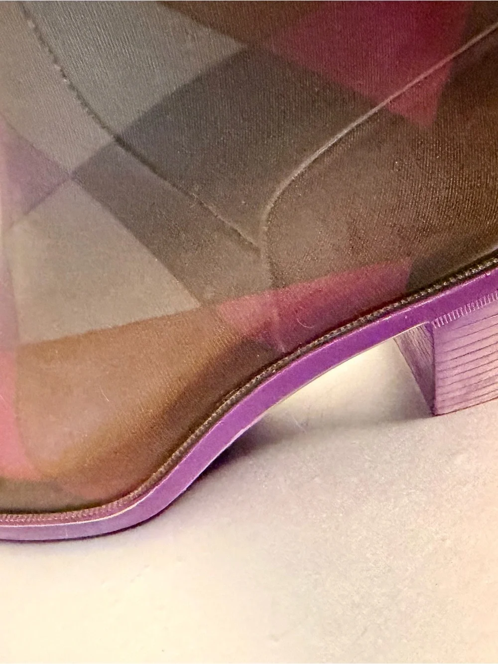 Emilio Pucci Purple Patterned Knee-High Rain Boots EU37 6.5-7 US